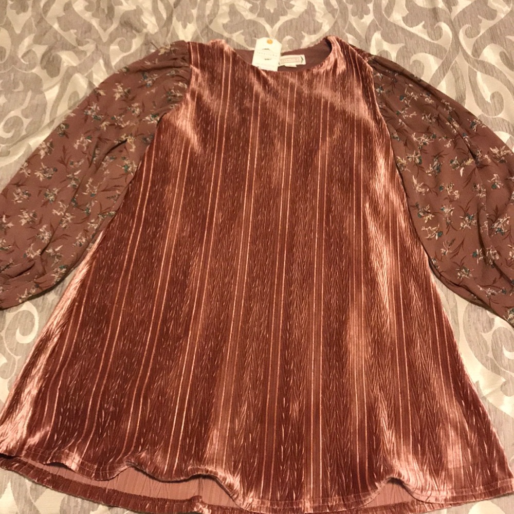 Love Riche blush velour dress